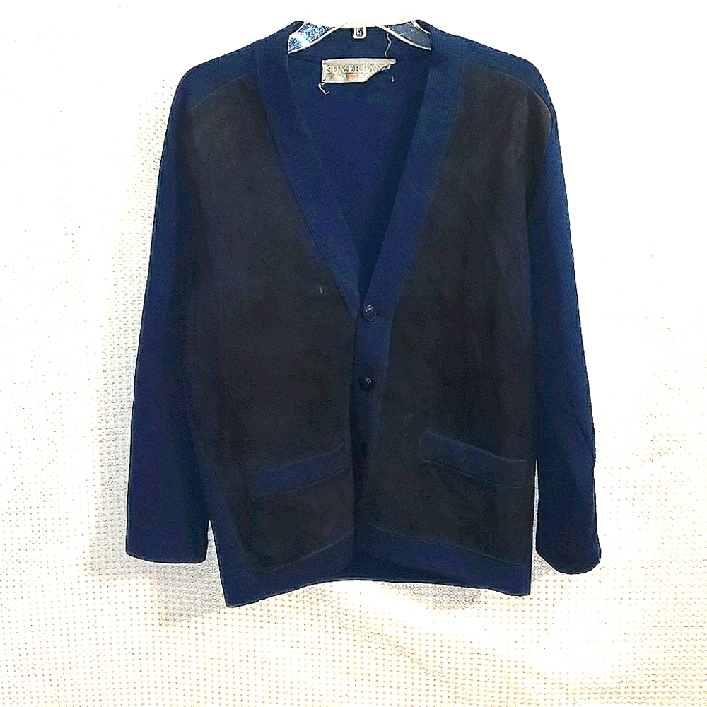 Sumerland Men's Pure Wool Deep V- Neck Long Sleeve Sweater Size- Medium